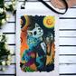 Linen Wallet "Jack and Sally Meows"