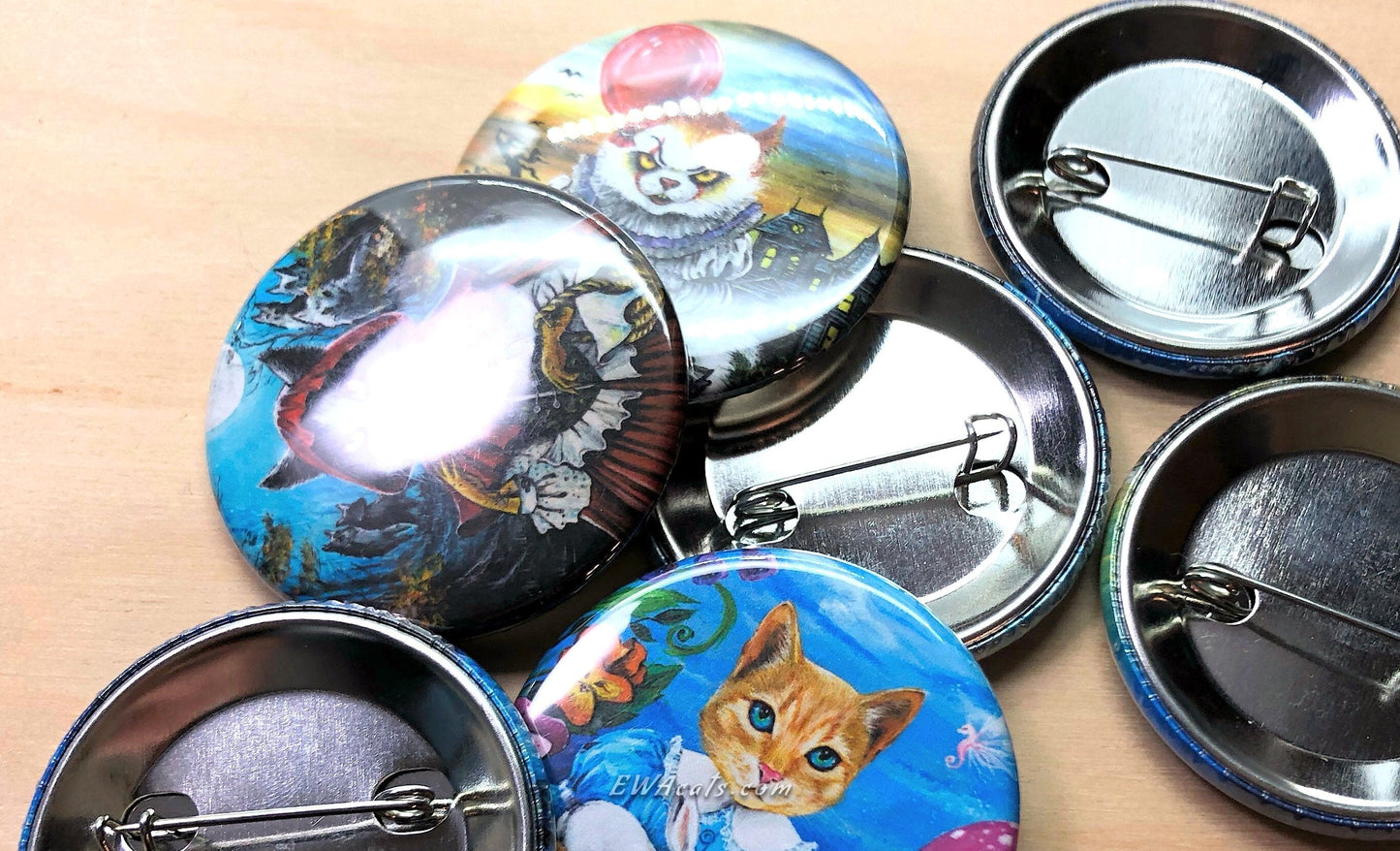 Button "Jack and Sally Meows"