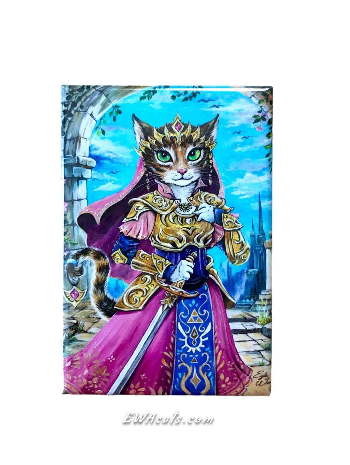 MAGNET 2"x 3" Rectangle "Purrincess Zelda"