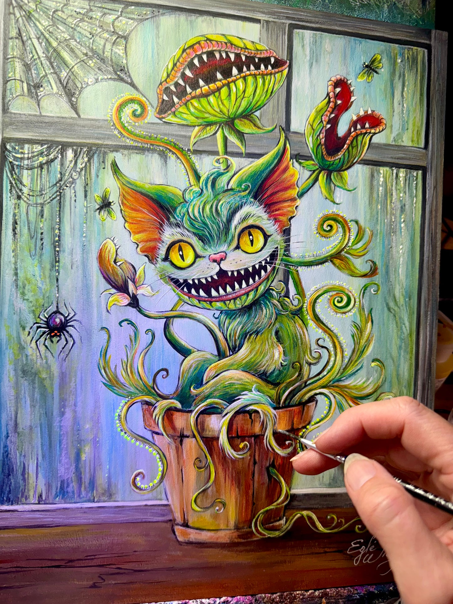 Original Painting "Venus Meowtrap"