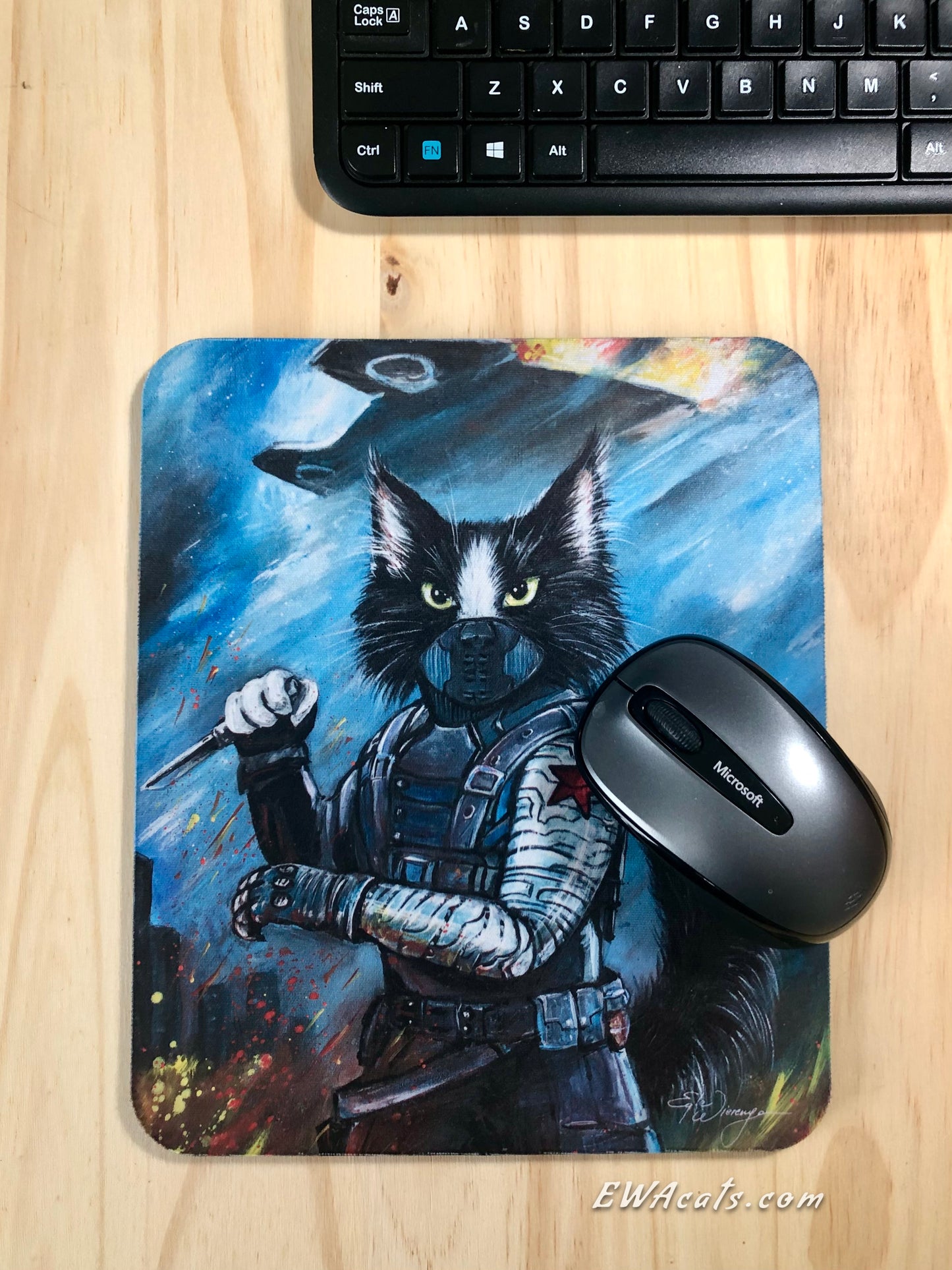 Mouse Pad  "Bucky Cat"