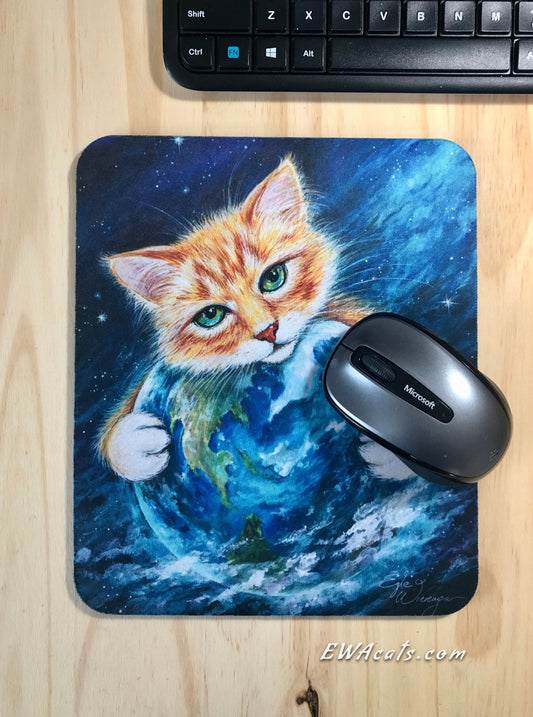 Mouse Pad "It's a Cat's World"