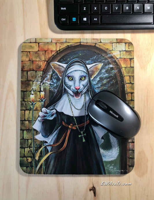 Mouse Pad "Valak the Nun Cat"