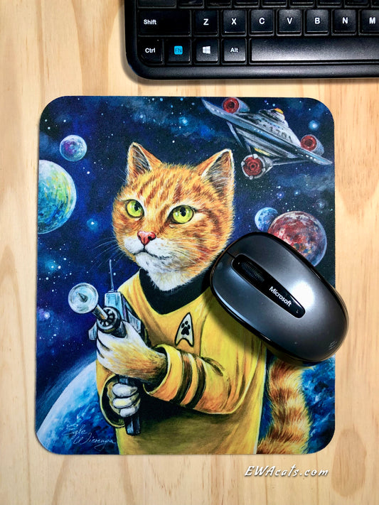 Mouse Pad  "Cattain Purrk"