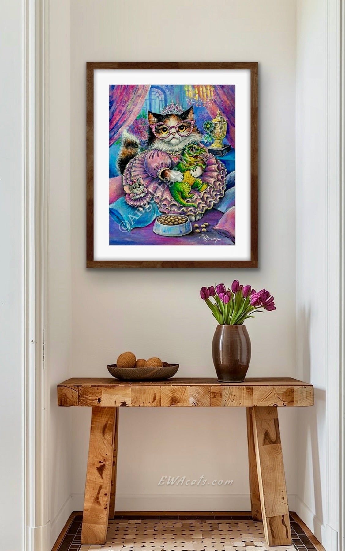 Art Print "Purrincess and Her Little Monster"