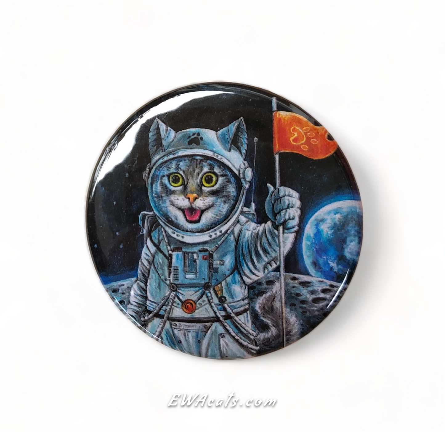 Button "First Cat on the Moon"