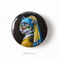 Button "Cat With a Pearl Earring"