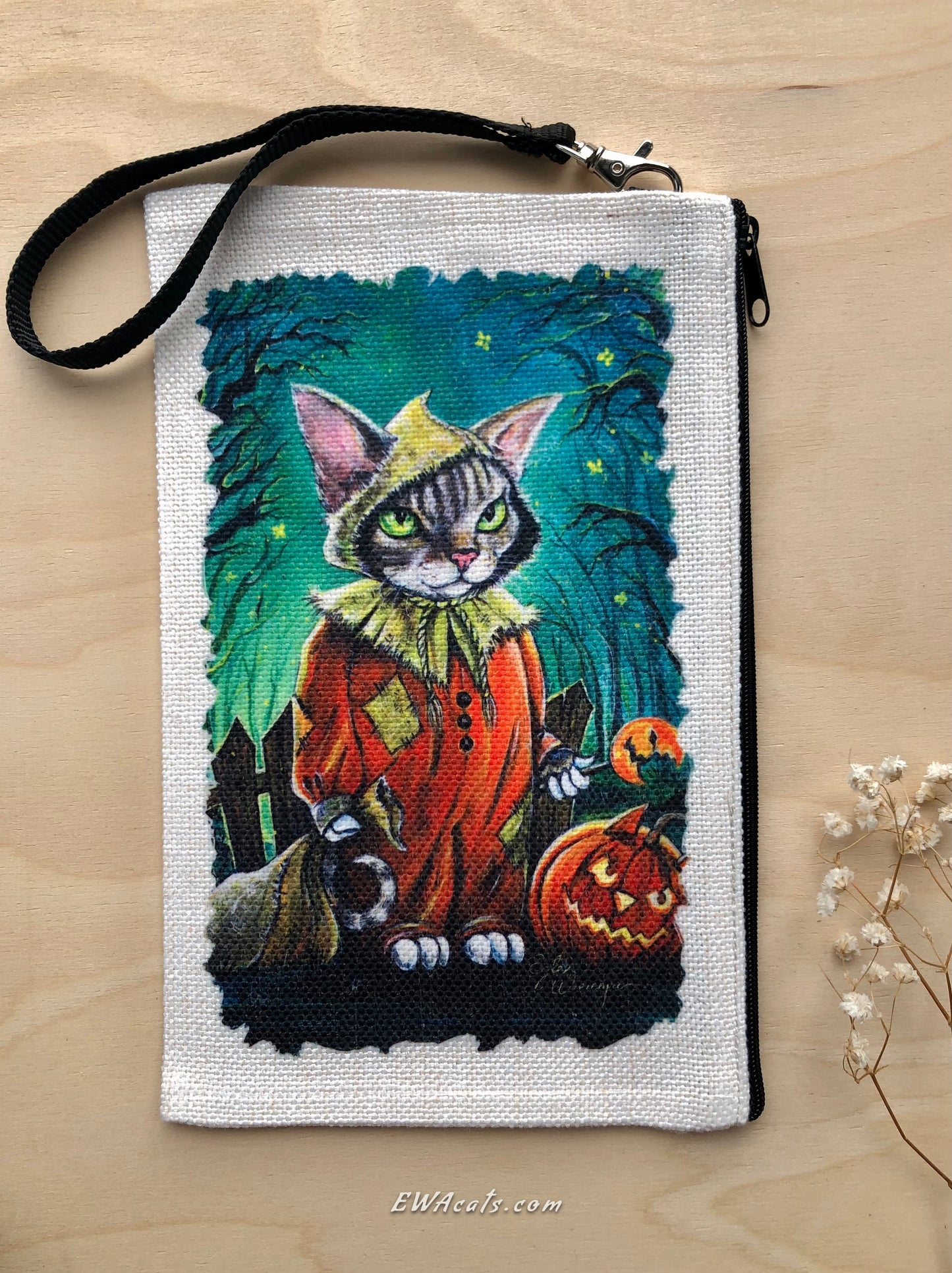 Linen Wallet "Tricky Kitty"