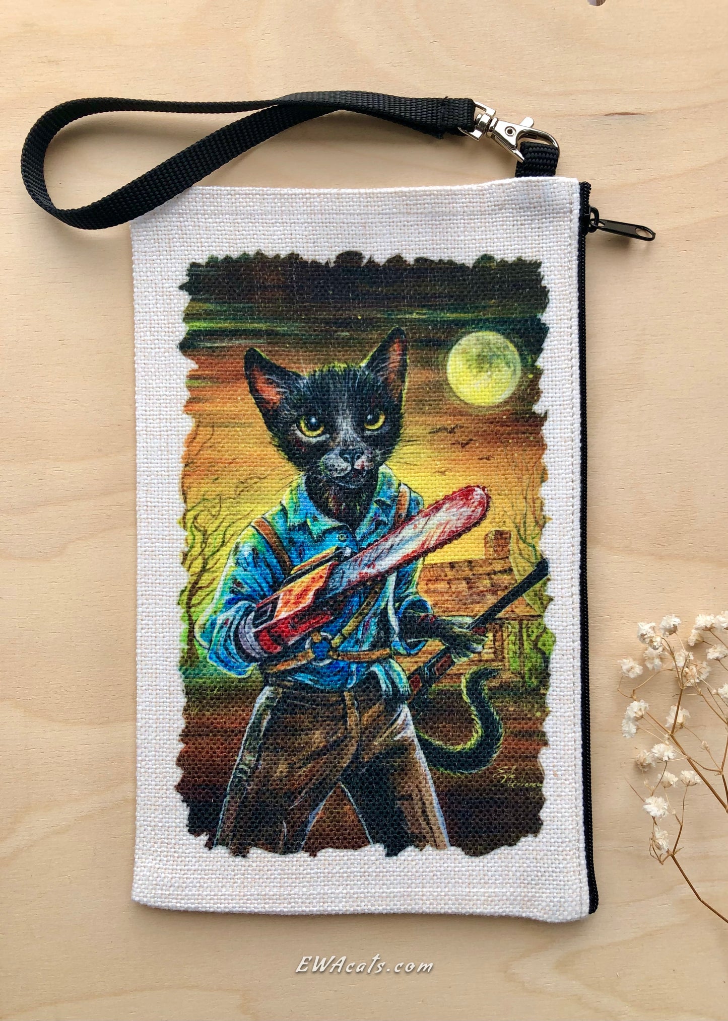Linen Wallet "Kitty Ash"