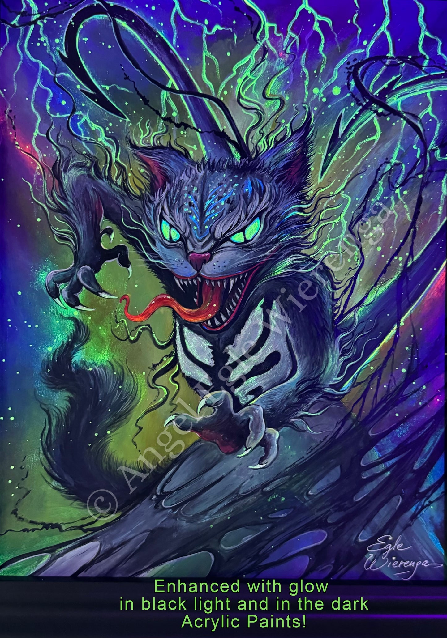 11"x 14" SUPREME MASTER CANVAS Giclee "VenomHiss" Embellished, Limited to 5 Only!