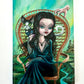 MAGNET 2"x 3" Rectangle "Morticia and Her Cat Gomez"