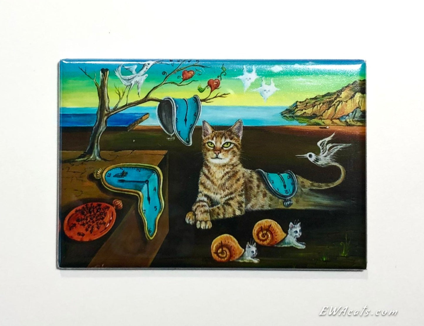 MAGNET 2"x 3" Rectangle "The Purrfect Time"