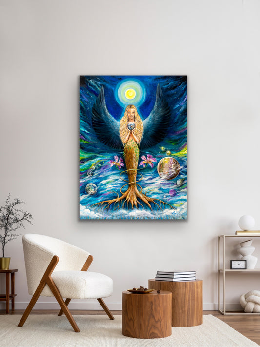 Original Painting "Healing Angel" Acrylics on Canvas