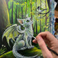 Original Painting "Forest Dragon Kitty"