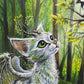 Original Painting "Forest Dragon Kitty"