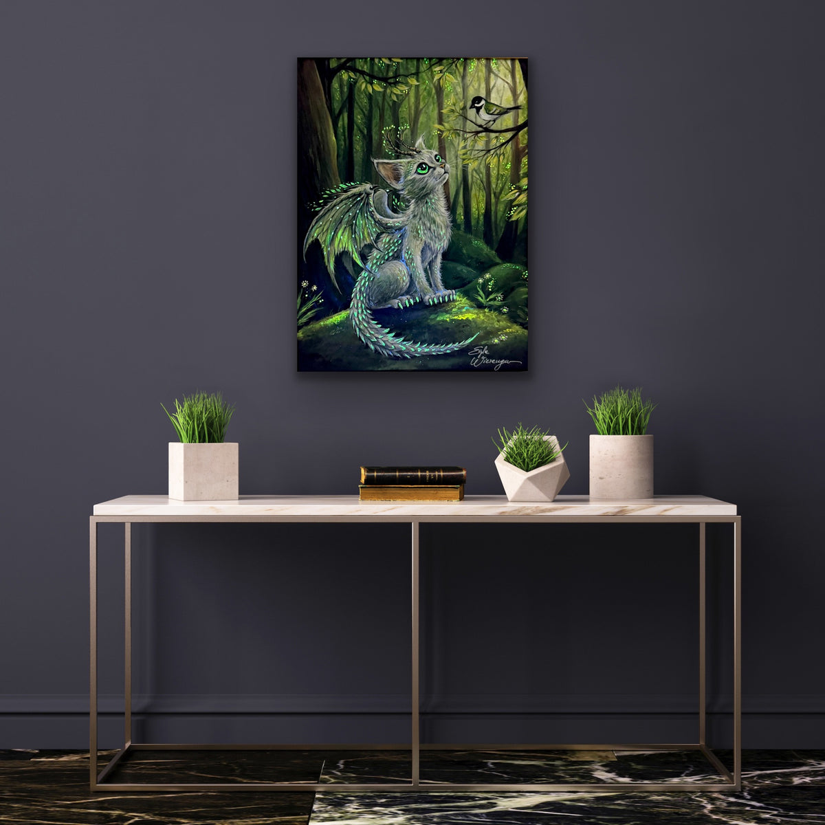 SUPREME MASTER CANVAS "Forest Dragon Kitty" Limited to 5!