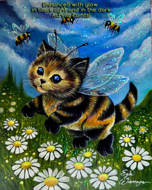 SUPREME MASTER CANVAS "Kitty Bee" Limited to 5!
