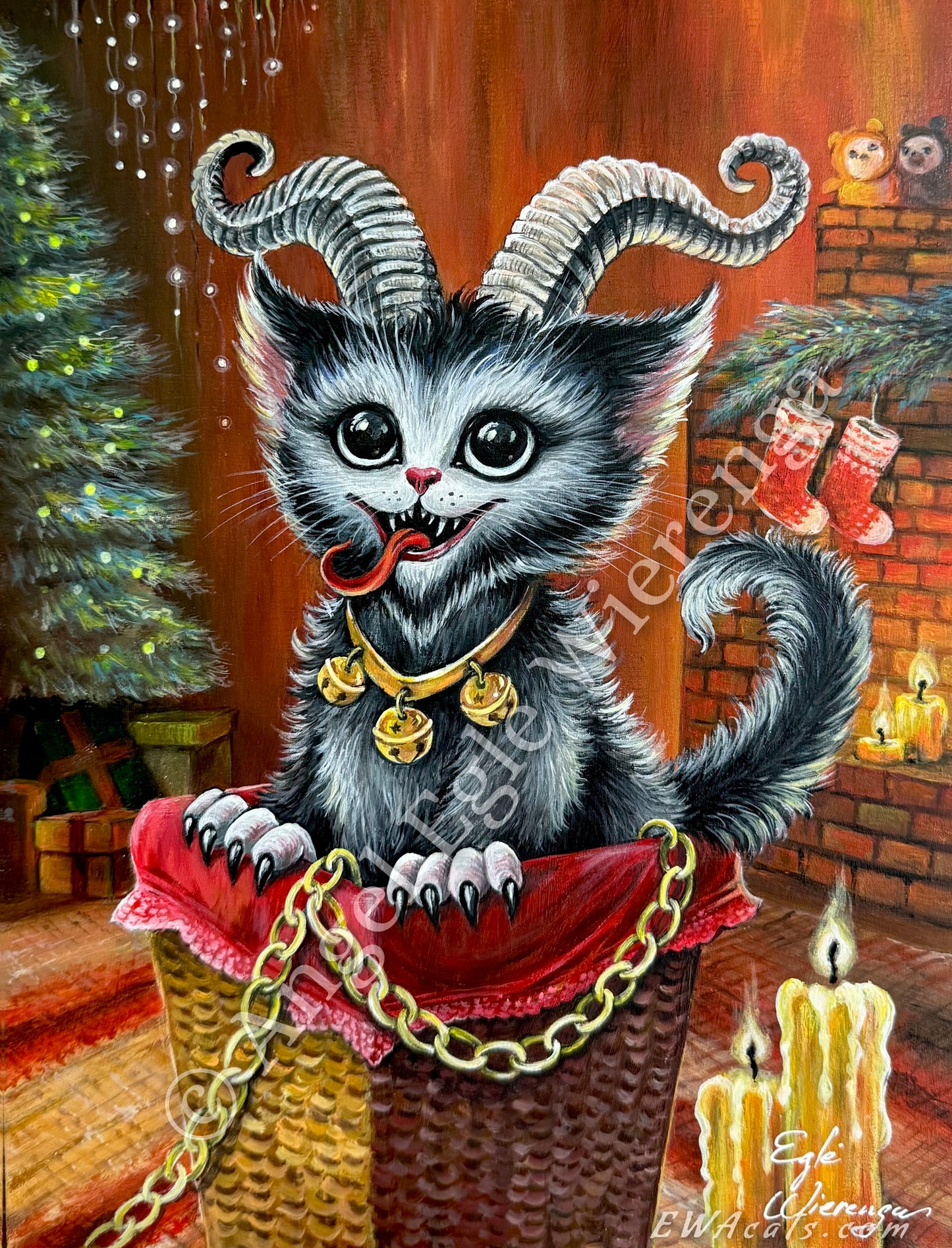 Art Print "Kitty Krampus"