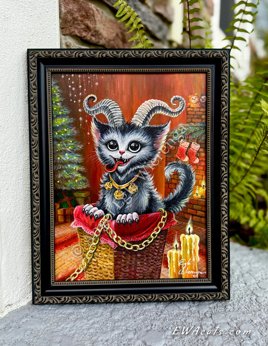Original Painting "Kitty Krampus"