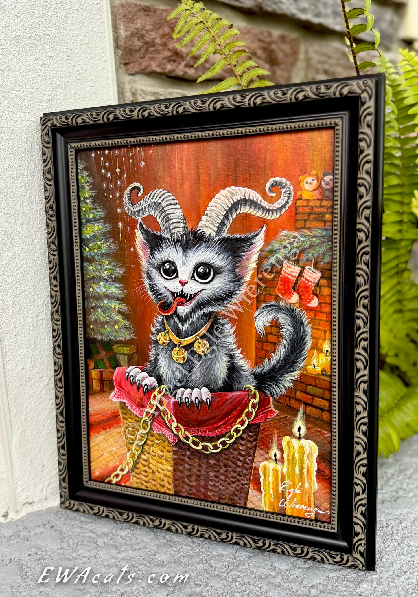 Original Painting "Kitty Krampus"