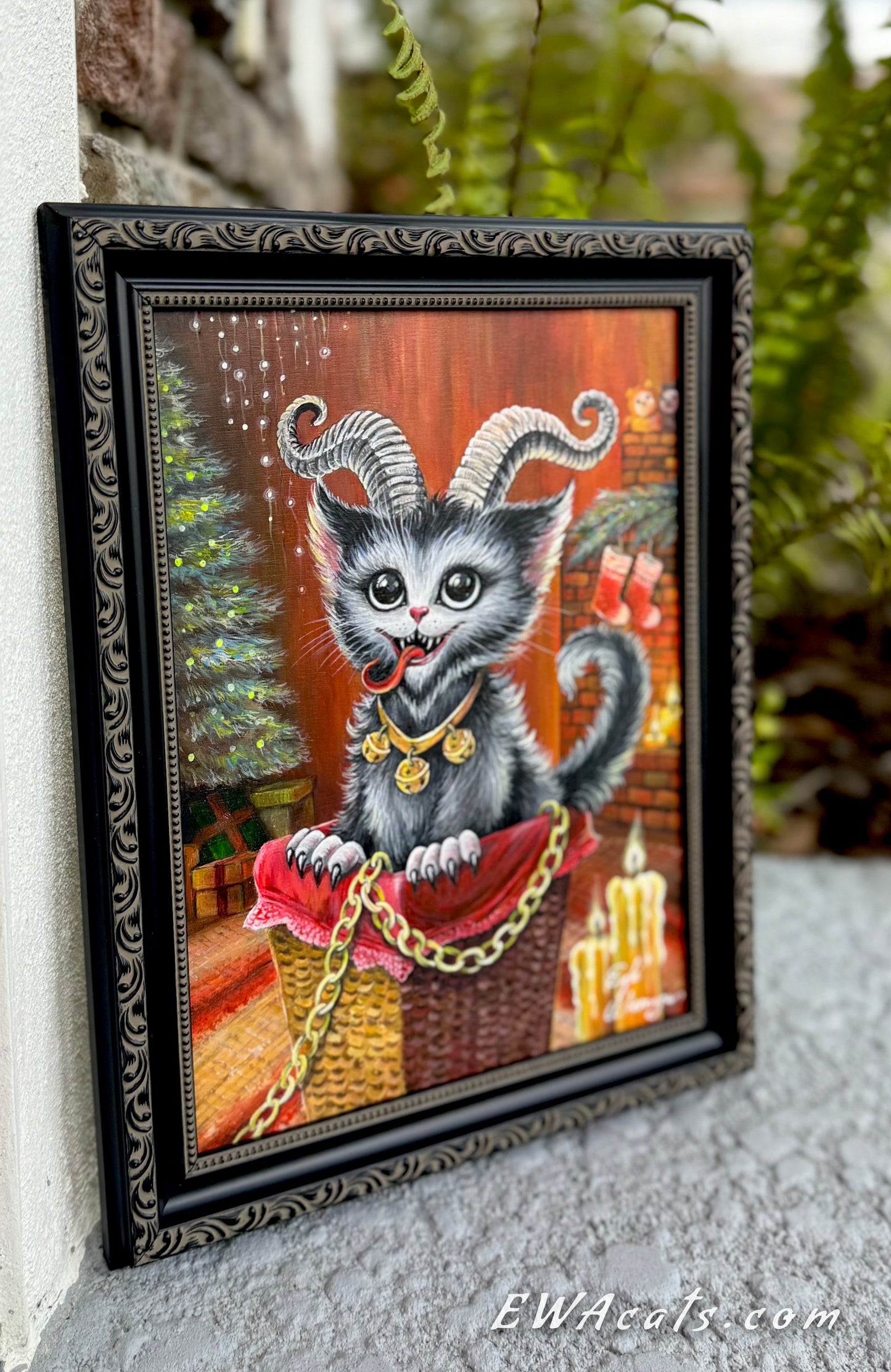 Original Painting "Kitty Krampus"