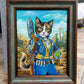 SPECIAL ORDER! for Dr. Robert, Original Painting "Lucy Cat" Inspired by Fallout
