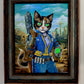 SPECIAL ORDER! for Dr. Robert, Original Painting "Lucy Cat" Inspired by Fallout