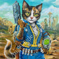 SUPREME MASTER CANVAS  "Lucy Cat" Inspired by Fallout, Limited to 5!