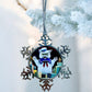 ORNAMENT 3"x 3" Silver Snowflake "Stay Fluff" (Image on both sides)