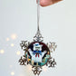 ORNAMENT 3"x 3" Silver Snowflake "Stay Fluff" (Image on both sides)