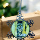 ORNAMENT 3"x 3" Silver Snowflake "Here's Kitty" (Image on both sides)