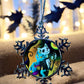 ORNAMENT 3"x 3" Silver Snowflake "Jack and Sally Meows" (Image on both sides)