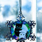 ORNAMENT 3"x 3" Silver Snowflake "Purrfect harmony" (Image on both sides)