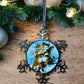 ORNAMENT 3"x 3" Silver Snowflake "L’Amour Et Purr" (Image on both sides)