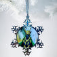 ORNAMENT 3"x 3" Silver Snowflake "Loki B Cat" (Image on both sides)