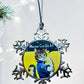 ORNAMENT 3"x 3" Silver Snowflake "Meow Can Do It!" (Image on both sides)