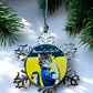 ORNAMENT 3"x 3" Silver Snowflake "Meow Can Do It!" (Image on both sides)