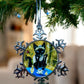 ORNAMENT 3"x 3" Silver Snowflake "Audrey HepPurr" (Image on both sides)