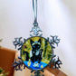 ORNAMENT 3"x 3" Silver Snowflake "Audrey HepPurr" (Image on both sides)