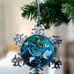 ORNAMENT 3"x 3" Silver Snowflake "I'm Not Crazy!" (Image on both sides)