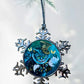 ORNAMENT 3"x 3" Silver Snowflake "I'm Not Crazy!" (Image on both sides)