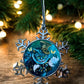 ORNAMENT 3"x 3" Silver Snowflake "I'm Not Crazy!" (Image on both sides)