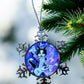 ORNAMENT 3"x 3" Silver Snowflake "Purr Purr Rain!"