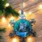 ORNAMENT 3"x 3" Silver Snowflake "Chaise Your Dreams!"