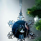 ORNAMENT 3"x 3" Silver Snowflake "Grumpy Vader"