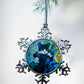 ORNAMENT 3"x 3" Silver Snowflake "Wednesday Cattams" (Image on both sides)