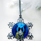 ORNAMENT 3"x 3" Silver Snowflake "Cattiel" (Image on both sides)