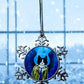 ORNAMENT 3"x 3" Silver Snowflake "Cattiel" (Image on both sides)