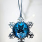 ORNAMENT 3"x 3" Silver Snowflake "Give Me Your Heart!" (Image on both sides)