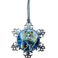 ORNAMENT 3"x 3" Silver Snowflake "Sailor Moon and Luna" (Image on both sides)